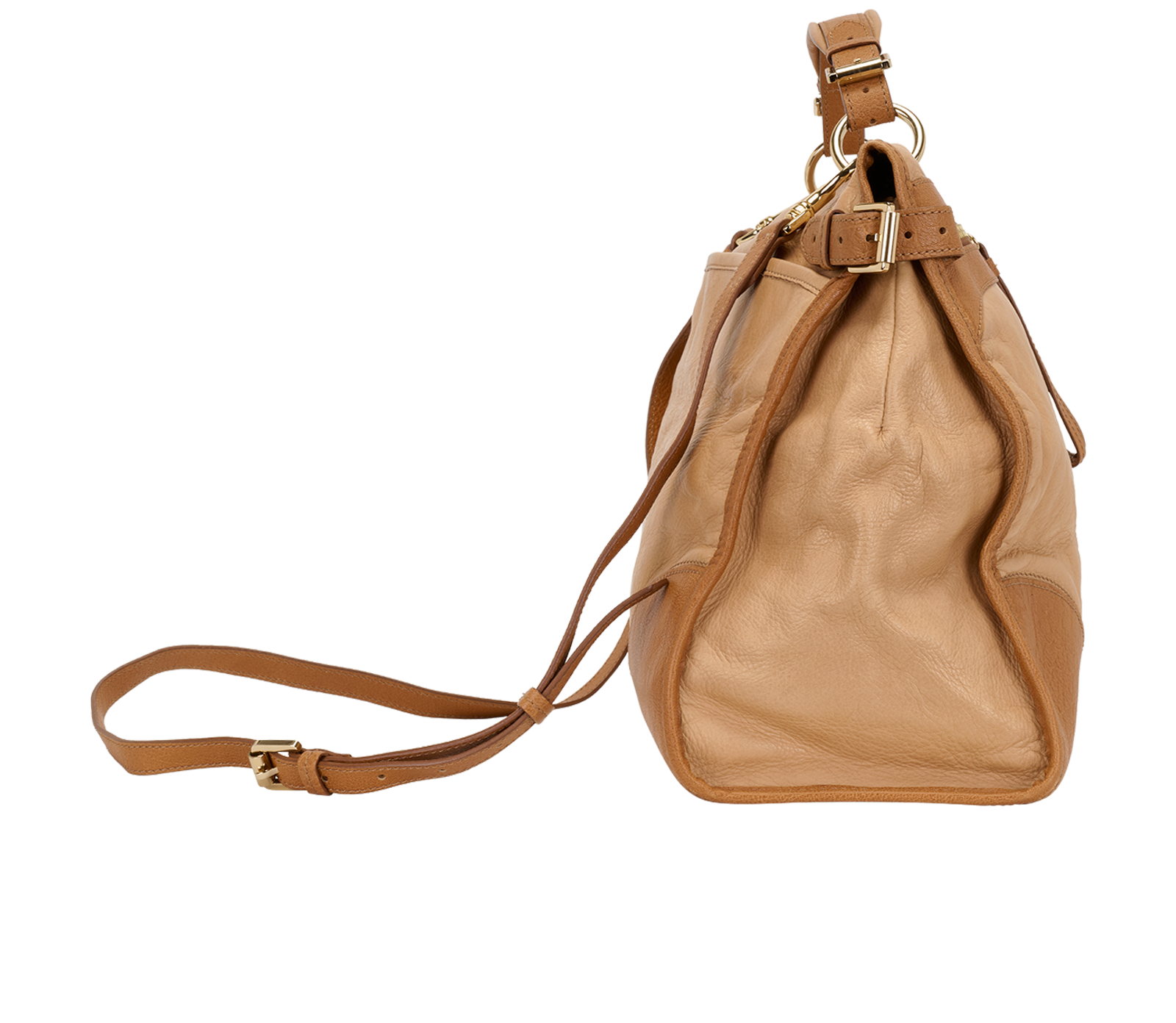 Taylor Satchel, &pound;250, Handbags, Brown, Leather, Side view